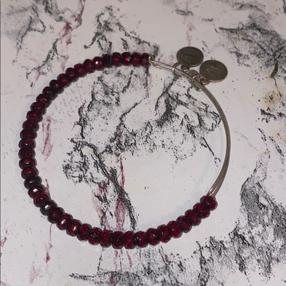 Alex & Ani burgundy bangle